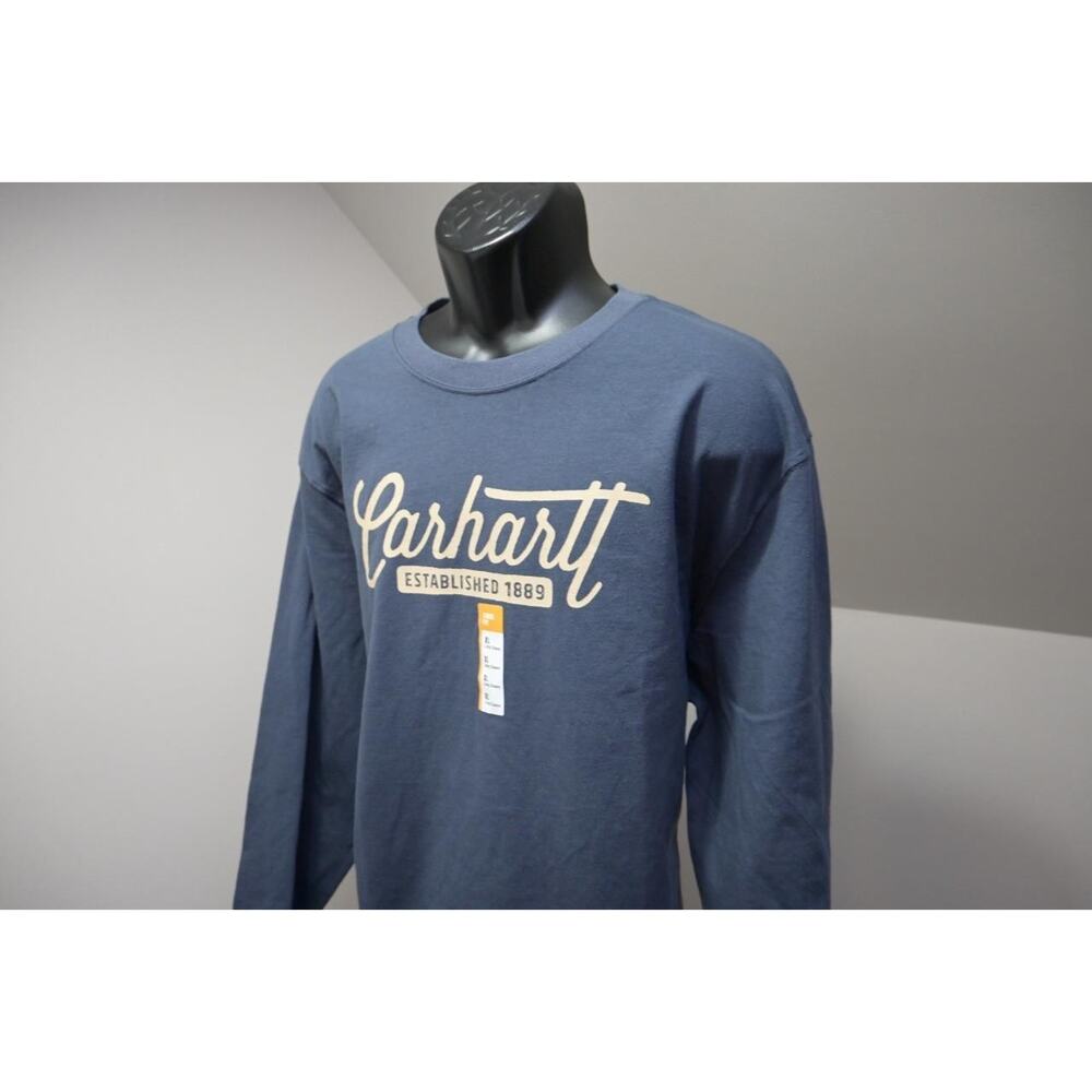 Carhartt Heavy Tee Shirt Work Long Sleeve Loose Fit Gray Mens Sz XL NWT